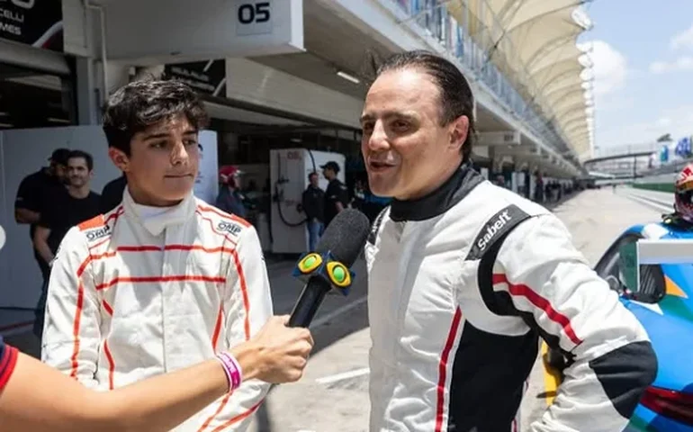 Filho de Massa estreia nas pistas e, aos 16, é o mais jovem vencedor da Porsche Carrera Cup