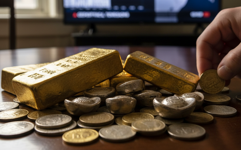 Ouro e prata retomam rali com apreensão sobre Fed e tensões geopolíticas