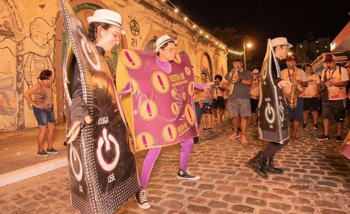 Bloco do Prazer em desfile no Jaraguá no carnaval de 2024