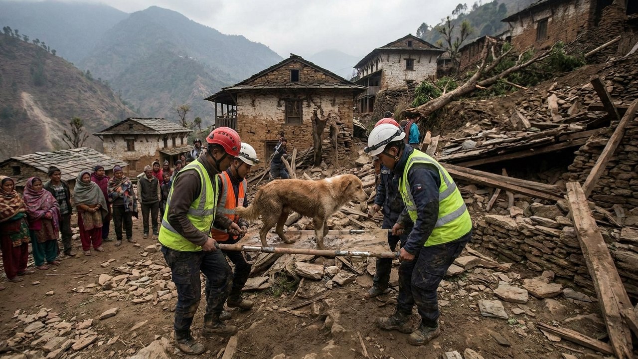 Bondade para todos: cachorro é resgatado após a catástrofe no Nepal