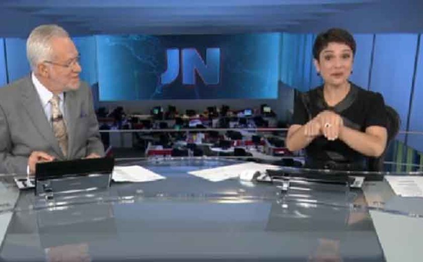 Sandra Annenberg encerra &#8220;Jornal Nacional&#8221; com gesto fofo