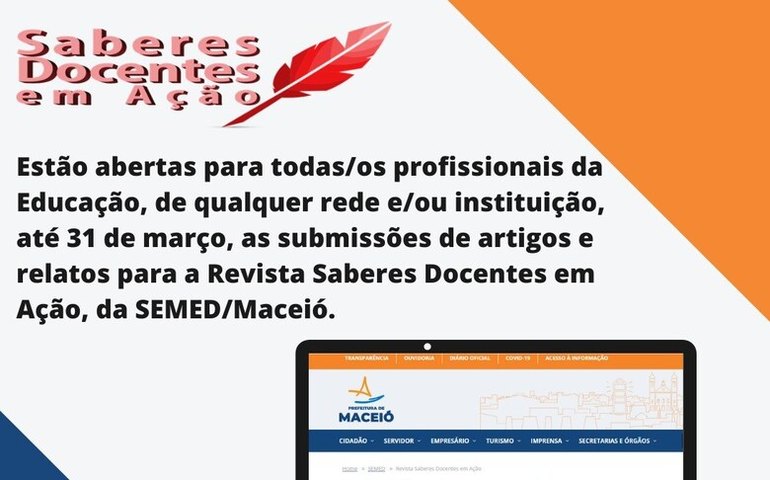 Revista Saberes Docentes em Ação está com chamada aberta para a 6ª Edição