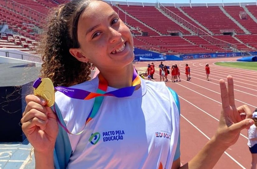 Estudante e atleta coruripense Maiza da Silva é campeã sul-americana