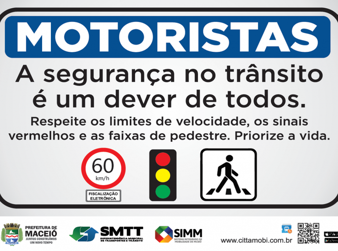 Campanha pede respeito à sinalização de trânsito