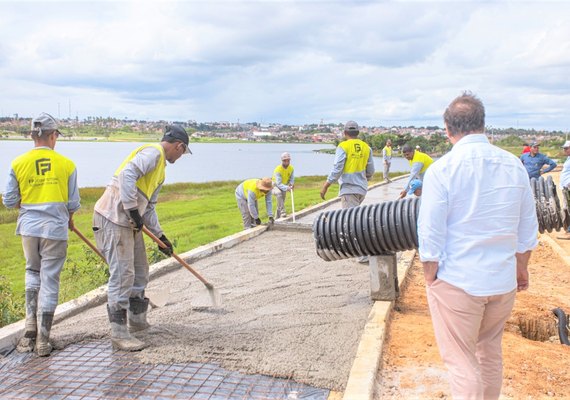Ampliação e modernização do Lago da Perucaba estão com mais de 80% dos serviços realizados