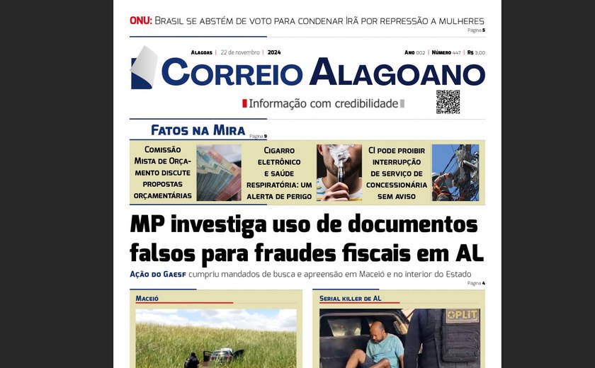 MP investiga uso de documentos falsos para fraudes fiscais em AL