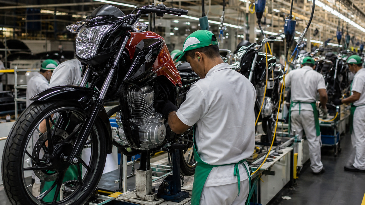 Número de motocicletas fabricadas no primeiro semestre é o maior em 15 anos