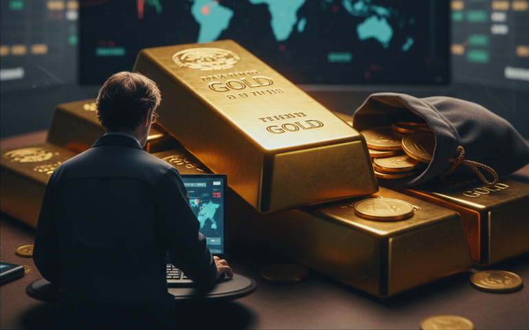 Ouro avança com tensões tarifárias e geopolíticas; CME registra falha técnica