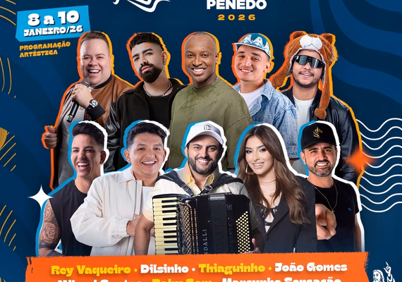 Prefeitura de Penedo divulga atrações do Bom Jesus dos Navegantes 2026