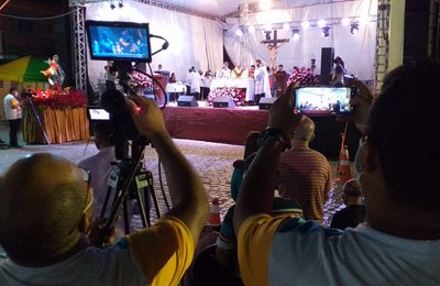Missas em celebração ao Bom Jesus dos Navegantes na Praça da Fé serão transmitidas ao vivo