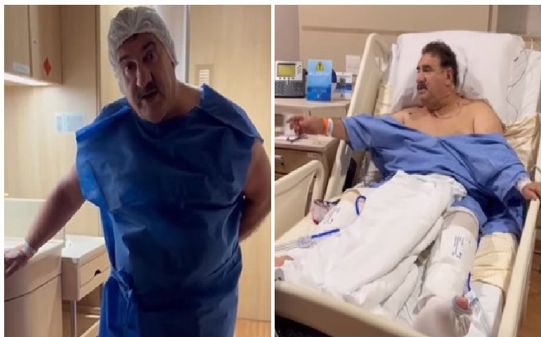 Ratinho faz cirurgia no joelho