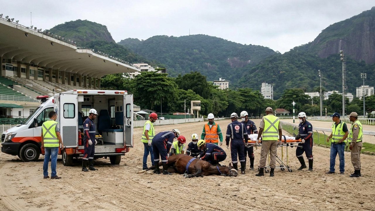 Jóquei de 27 anos morre após queda de cavalo durante corrida na Gávea