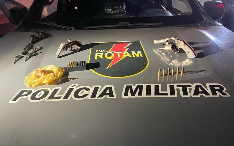 Polícia Militar apreende armas, drogas e recupera veículo roubado em Maceió