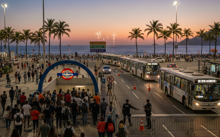 Metrô, trens e ônibus: saiba como chegar a Copacabana para o réveillon 2026