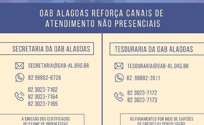 Com o atendimento não presencial, a instituição espera minimizar o contato entre as pessoas