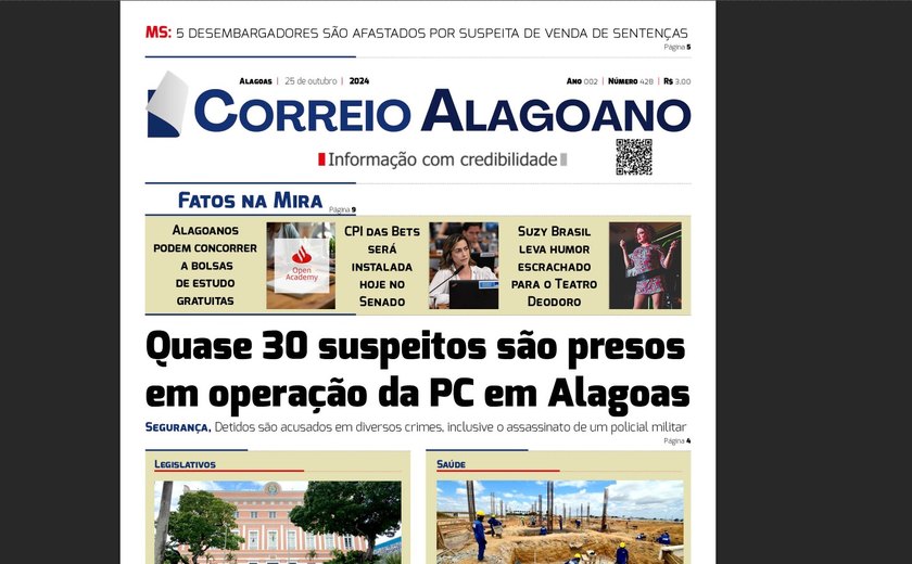 Quase 30 suspeitos são presos em operação da PC em Alagoas