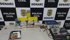 Mulher é presa com 11kg de maconha em Nossa Senhora do Socorro / Foto: Foto: SSP/Divulgação