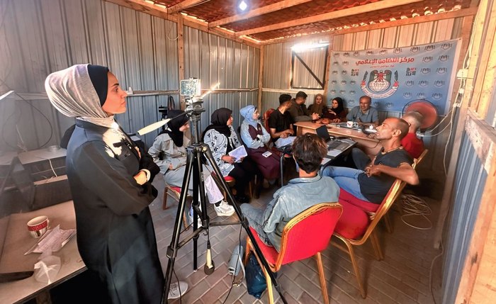 Tenda de jornalistas palestinos é bombardeada após reunião com Fenaj