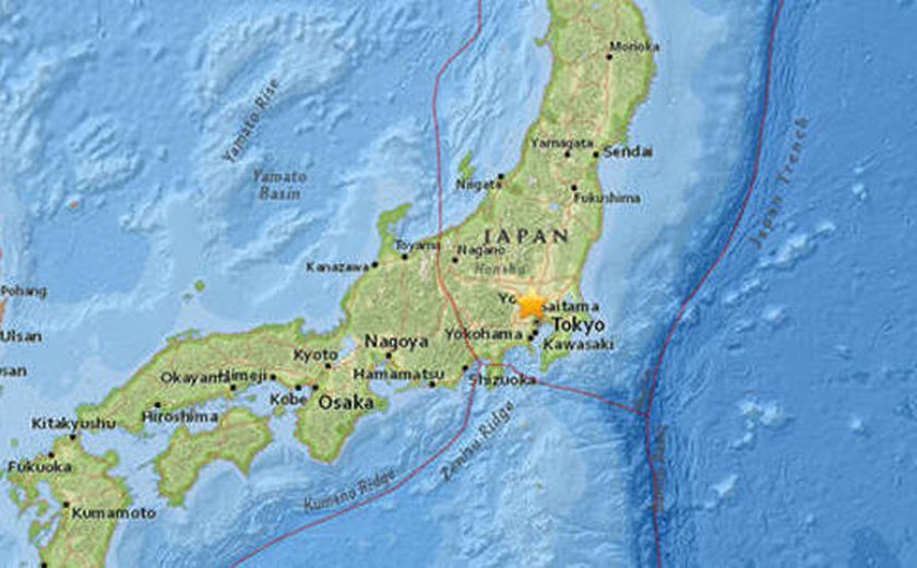 Terremoto de 5,6 graus de magnitude atinge Tóquio