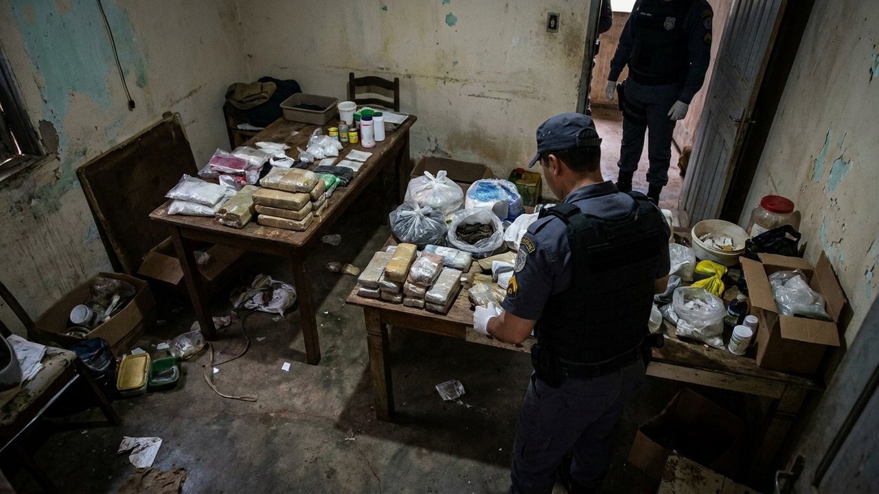 PM apreende grande quantidade de drogas em imóvel usado pelo tráfico em Cordeiro