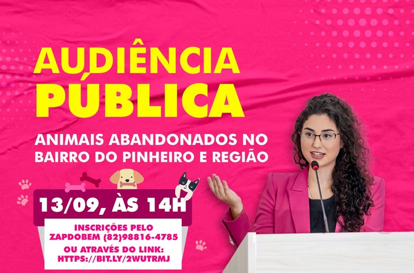 Teca Nelma realiza audiência pública sobre animais abandonados do Pinheiro