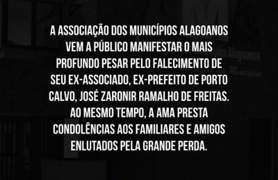 AMA e prefeitura de Porto Calvo lamentam morte do ex-prefeito Zaronir Ramalho