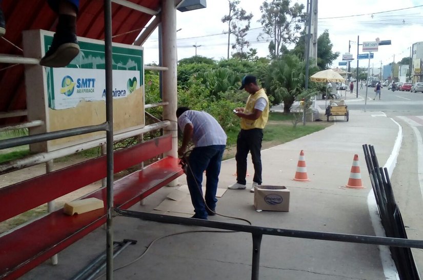SMTT realiza revitalização do Terminal Rodoviário Urbano no Centro pelo programa Arapiraca Cuida de Mim