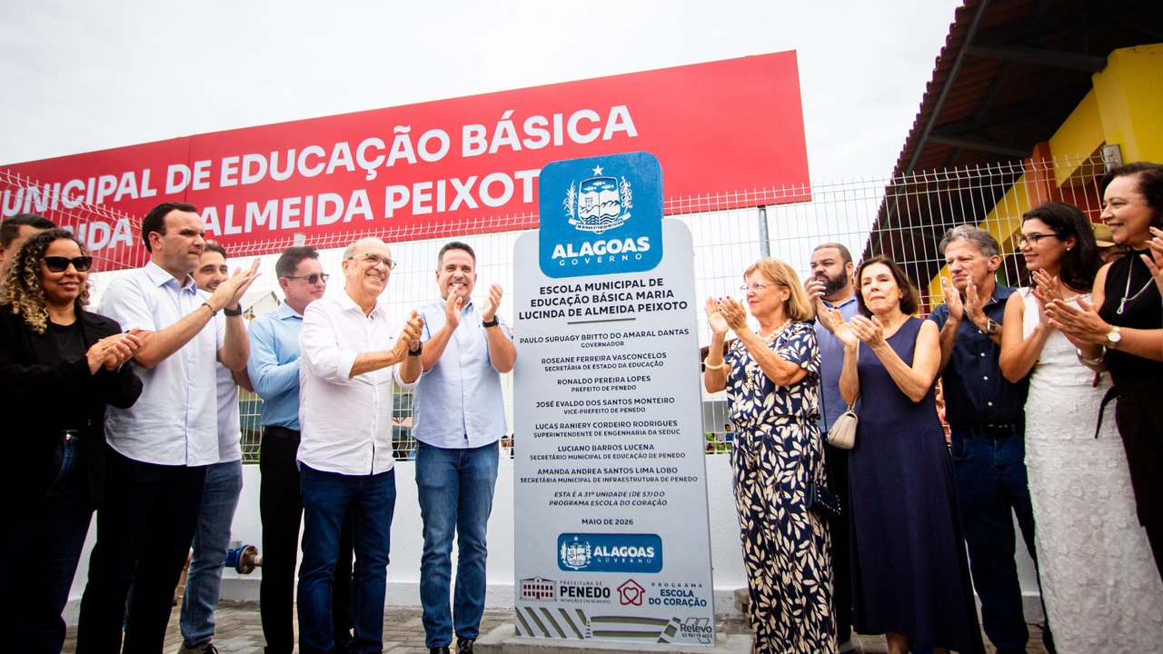 Governo de Alagoas entrega 30ª Escola do Coração e 37 ruas pavimentadas em Penedo
