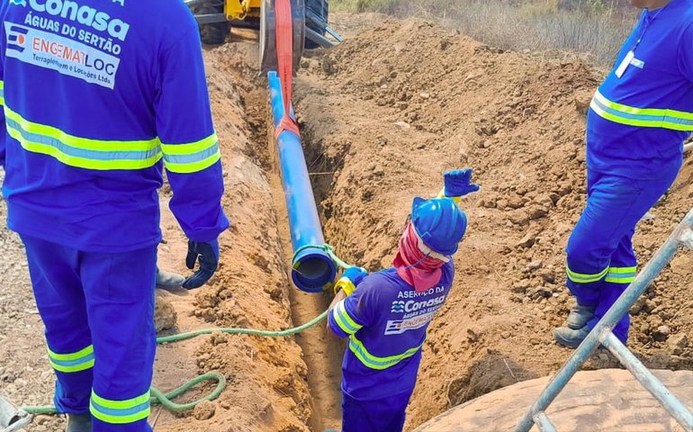 Cinco cidades do interior passam por implantação de sistema de esgotamento sanitário nesta semana