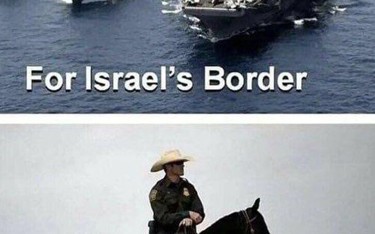 Foto viral destaca suposta prioridade dos EUA em apoiar Israel