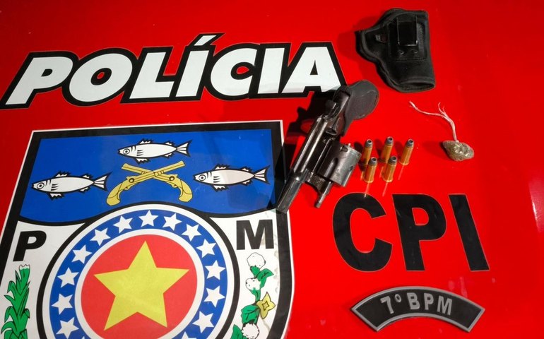 Polícia Militar apreende arma de fogo ao atender ocorrência em Olho d’Água das Flores