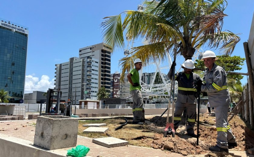 Ilumina Maceió inicia obras de infraestrutura elétrica na revitalização da Praça Multieventos, na Pajuçara