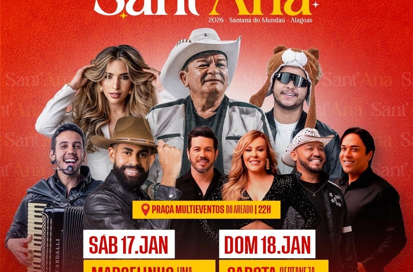 Prefeitura de Santana do Mundaú anuncia programação artística da Festa de Santa Ana
