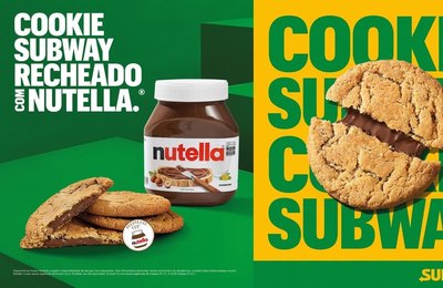 Subway® lança o primeiro cookie oficialmente recheado com Nutella® no Brasil