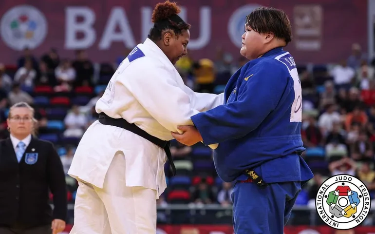 Beatriz Souza fatura ouro no Grand Slam de judô no Azerbaijão; Mayra Aguiar fica com bronze
