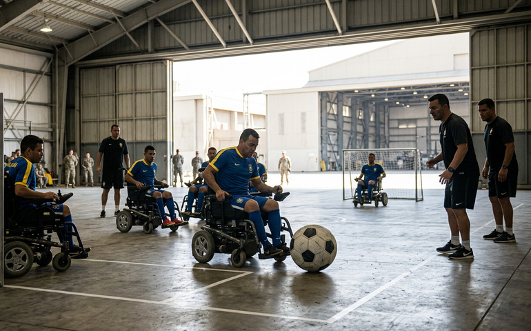 Seleção Brasileira de Power Soccer intensifica treinamentos em bases militares para temporada 2026/2027