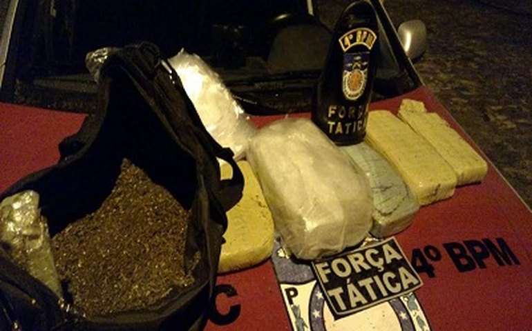PM apreende arma de fogo e 6,5 Kg de maconha em Maceió
