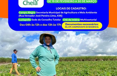 Secretaria de Agricultura de Campo Alegre inicia cadastros para o Projeto Barriga Cheia edição 2026