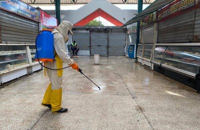 Prefeitura realiza ação de desinfecção no Mercado Público Municipal de Arapiraca