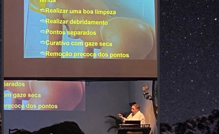 Médico apresenta slide com mulher nua para alunos de um curso Médico apresenta slide com mulher nua para alunos de um curso