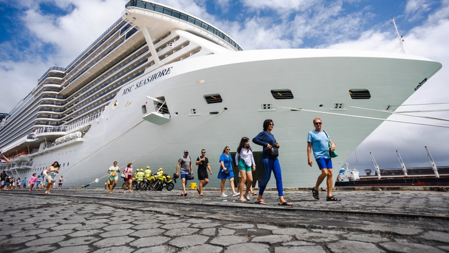 Navio MSC Seashore encerra temporada 2022/2023 em Maceió nesta terça (21)