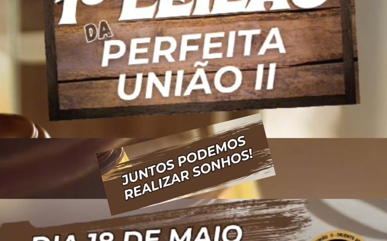 Dia 18/05, acontecerá o leilão maçônico beneficente