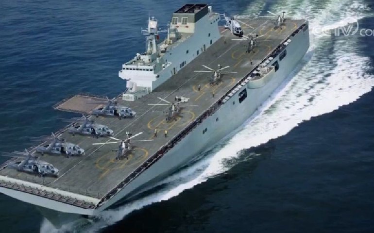 Helicópteros Z-10 ampliam interoperabilidade da Marinha chinesa em navios Type 075