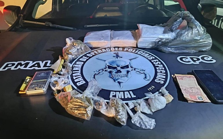 Bope detém homem com drogas e veículo adulterado no Vale do Reginaldo, em Maceió