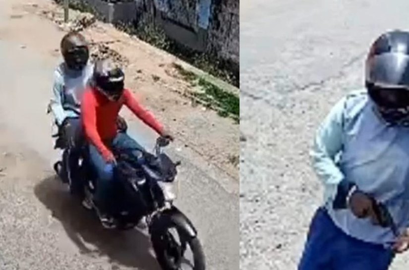Polícia Civil divulga imagens e busca dupla por tentativa de homicídio em barbearia de Maceió