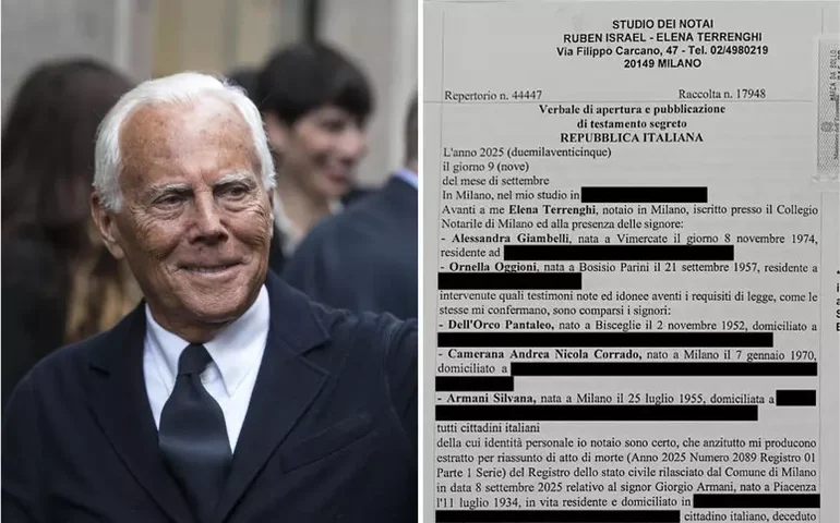 Testamento de Armani determina venda da grife ou abertura de capital