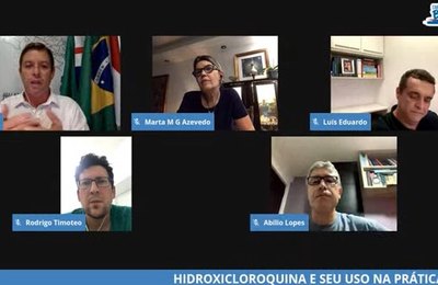 Em live realizada pelo Cabo Bebeto, médicos defendem uso seguro da hidroxicloroquina