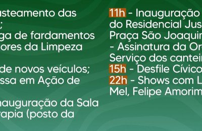Prefeitura de Santana do Mundaú anuncia programação em comemoração aos 62 anos de emancipação política