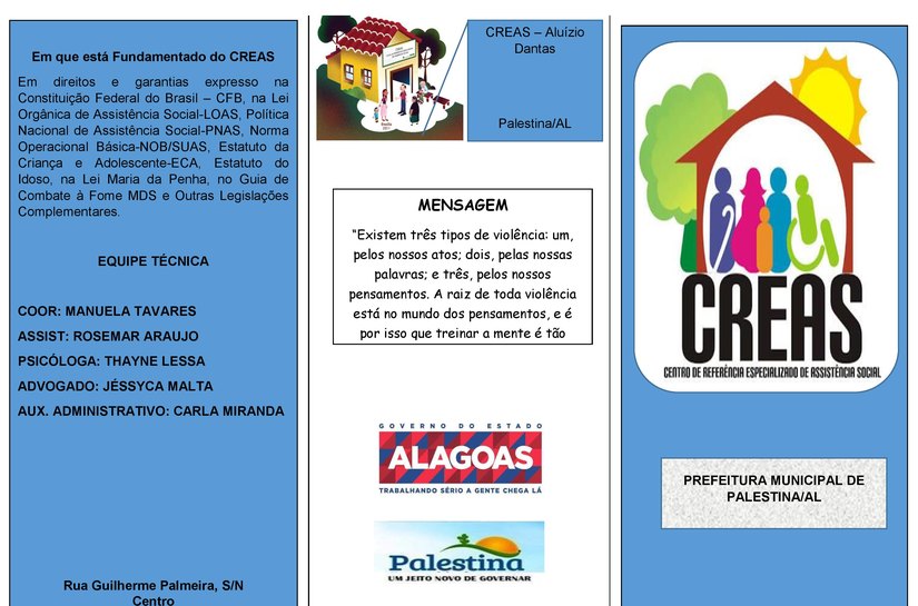 Prefeitura de Palestina inaugura novo Creas nesta segunda-feira