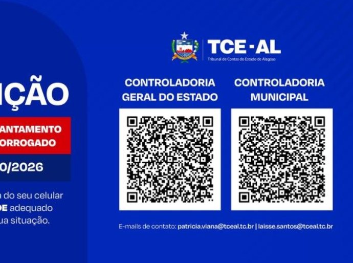 TCE-AL prorroga até 26 de outubro prazo para levantamento sobre implementação do SIAFIC